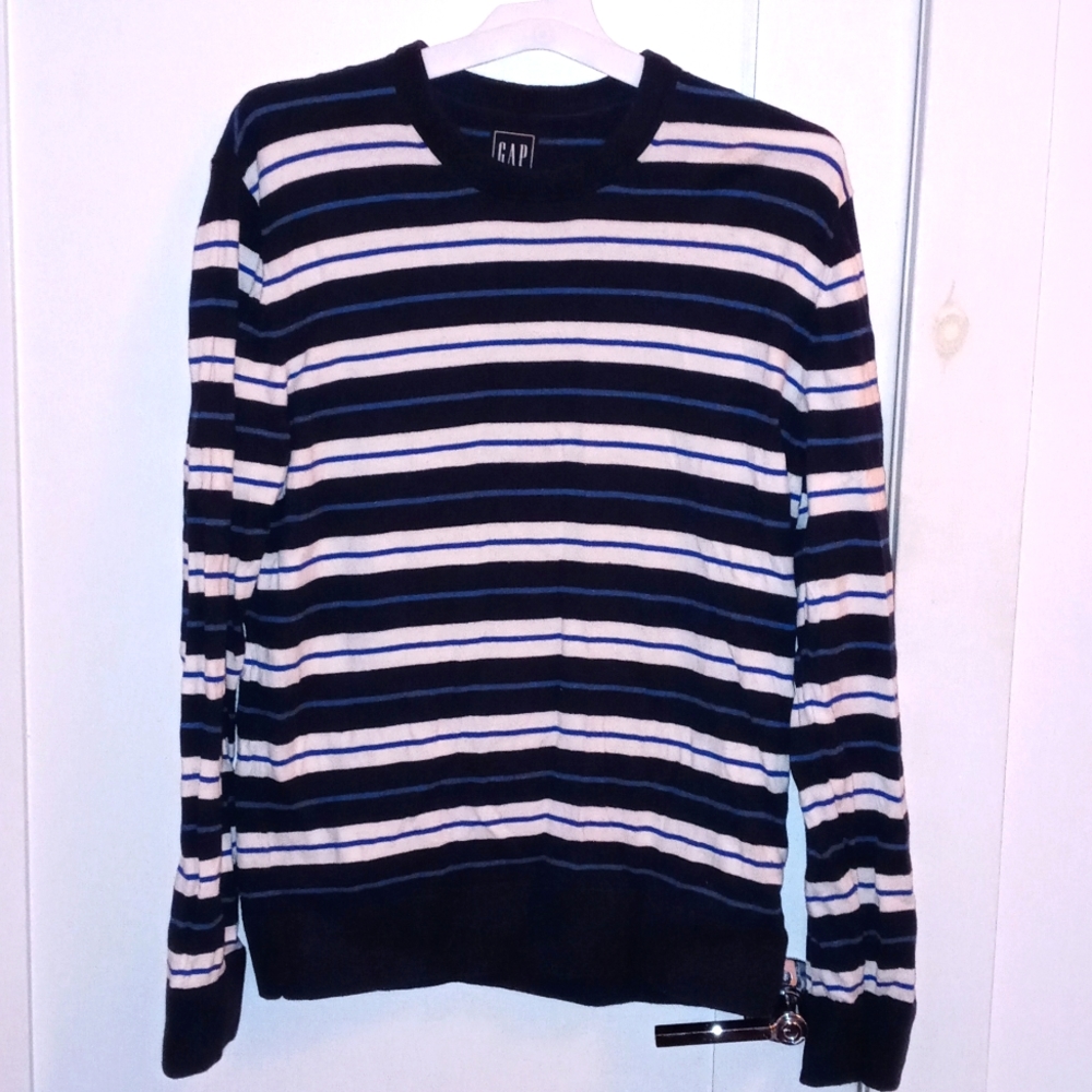 Striped Crewneck Sweater Gap Men's Size M